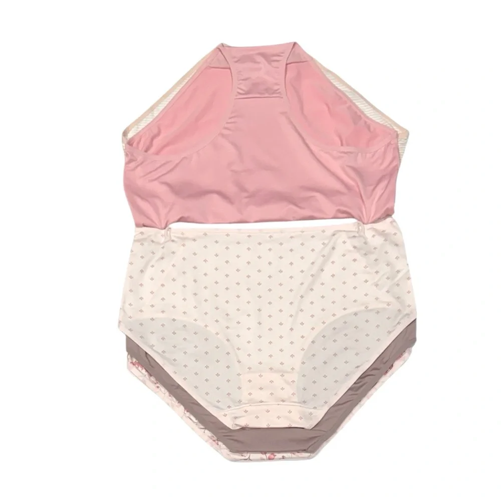 LAURA ASHLEY 5 Pack Floral Stripes Soft Comfy Stretch Briefs Panties NWT 1X - Picture 8 of 14